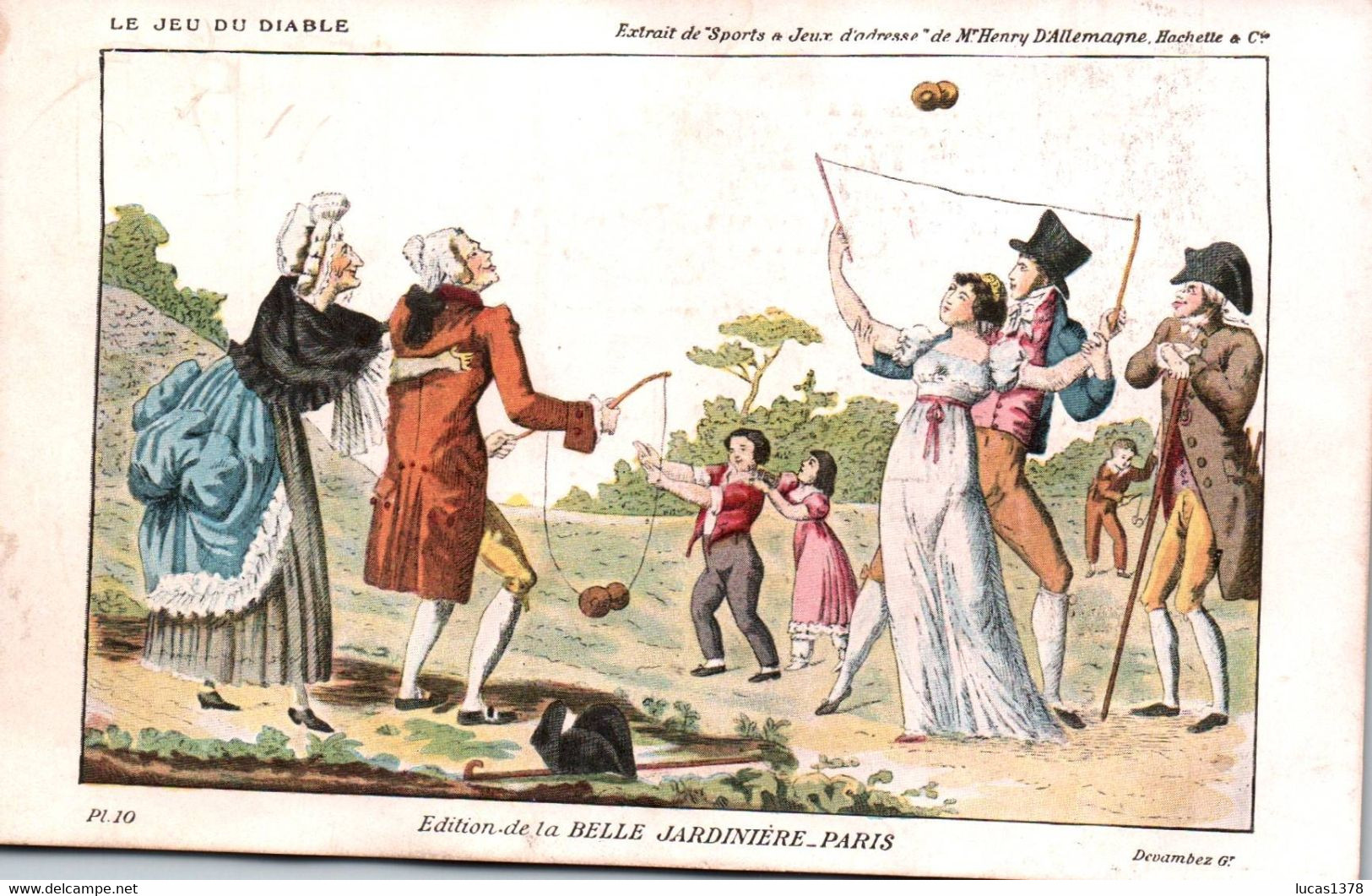 CARTE PUBLICITAIRE BELLE JARDINIERE / SERIE SPORTS ET JEUX D ADRESSE / LE JEU DU DIABLE - Andere & Zonder Classificatie