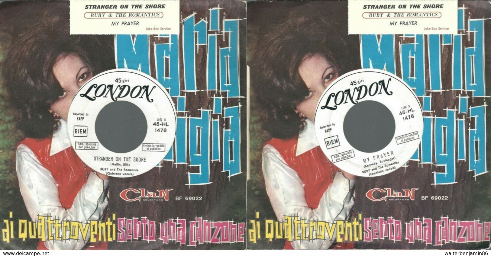 DISCO 45 GIRI RUBY AND THE ROMANTICS – STRANGER ON THE SHORE // MY PRAYER §S - Soul - R&B