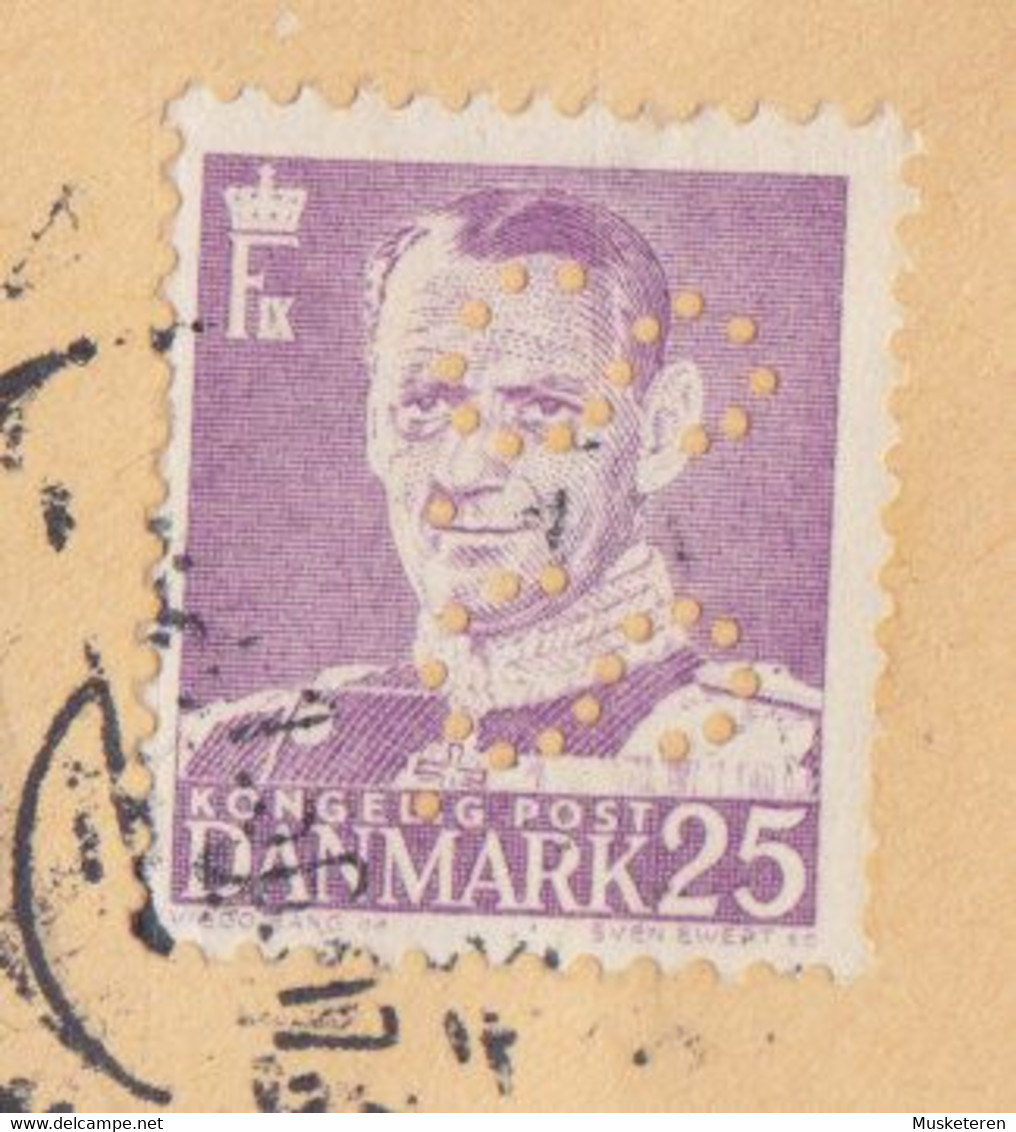 Perfin Perforé Lochung (S52a) 'S.S.' SØLLERØD Sogneraad KOMMUNEKONTOR 1950 Cover Brief GENTOFTE Kommune CHARLOTTENLUND - Errors, Freaks & Oddities (EFO)