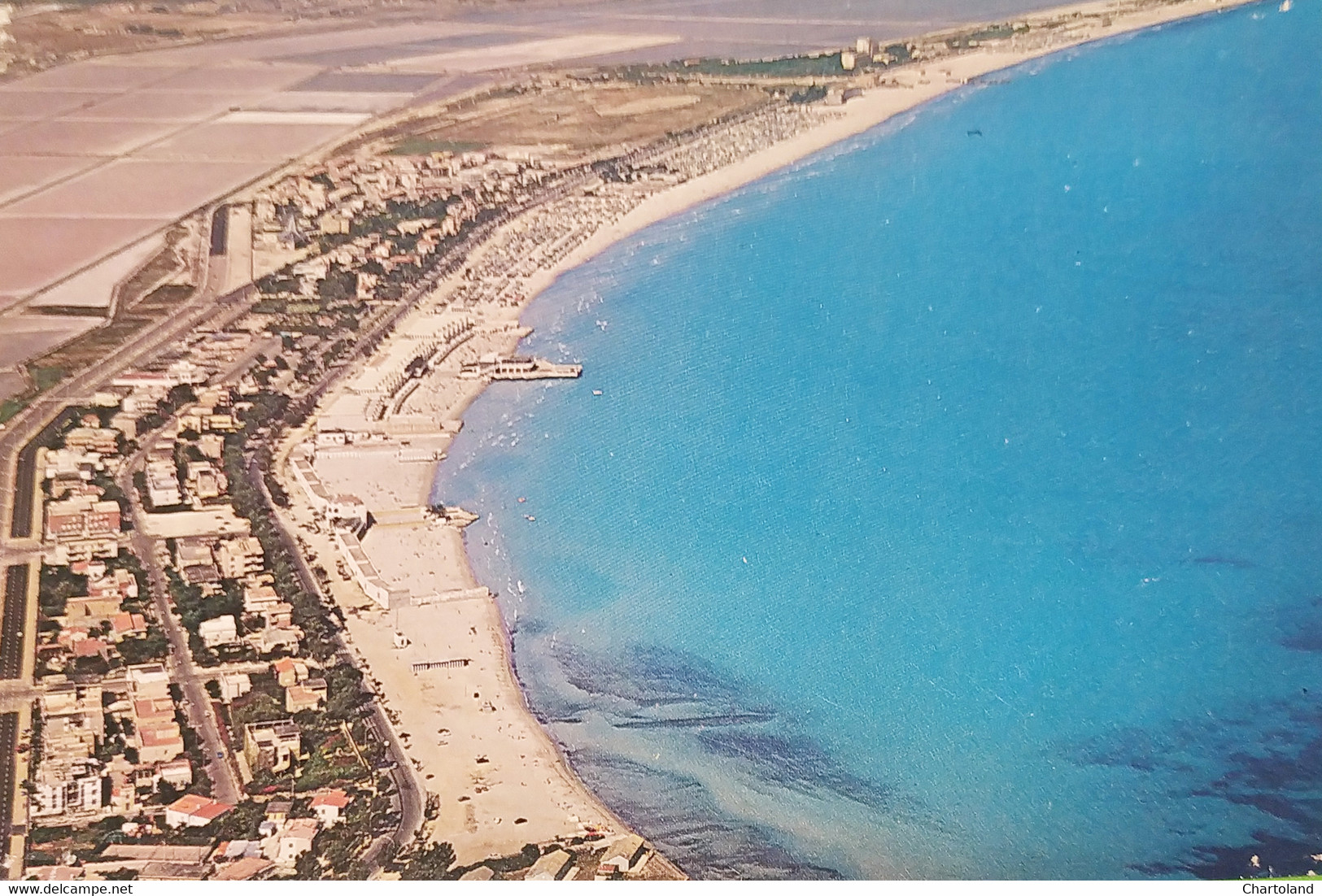 Cartolina - Cagliari - Lungomare Poetto ( Veduta Aerea ) - 1965 Ca. - Cagliari