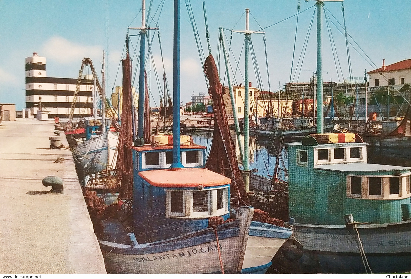 Cartolina - Senigallia - Faro E Barche Da Pesca Nella Darsena - 1970 Ca. - Ancona