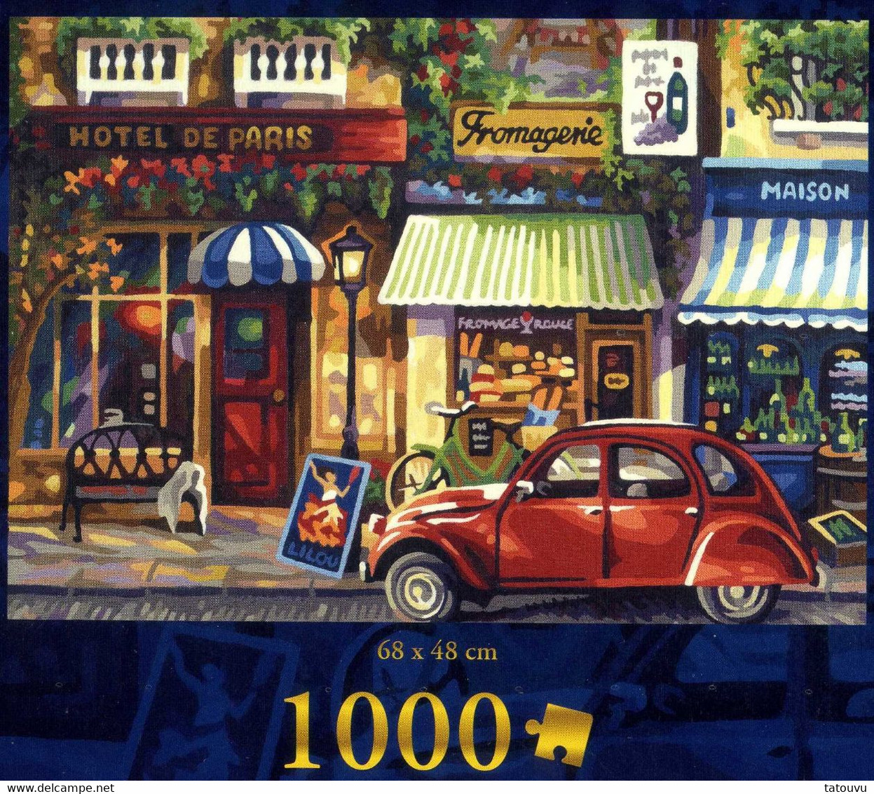 3 Puzzles!  "Paris années 60" 1000 +500+500pièces!  136cm sur 48cm ed. Noris neuf sous cello
