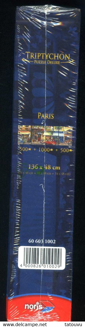 3 Puzzles!  "Paris années 60" 1000 +500+500pièces!  136cm sur 48cm ed. Noris neuf sous cello