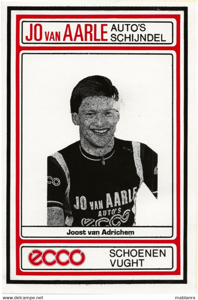 CARTE  CYCLISME JOOST VAN ADRICHEM TEAM JO VAN AARLE 1984 - Ciclismo