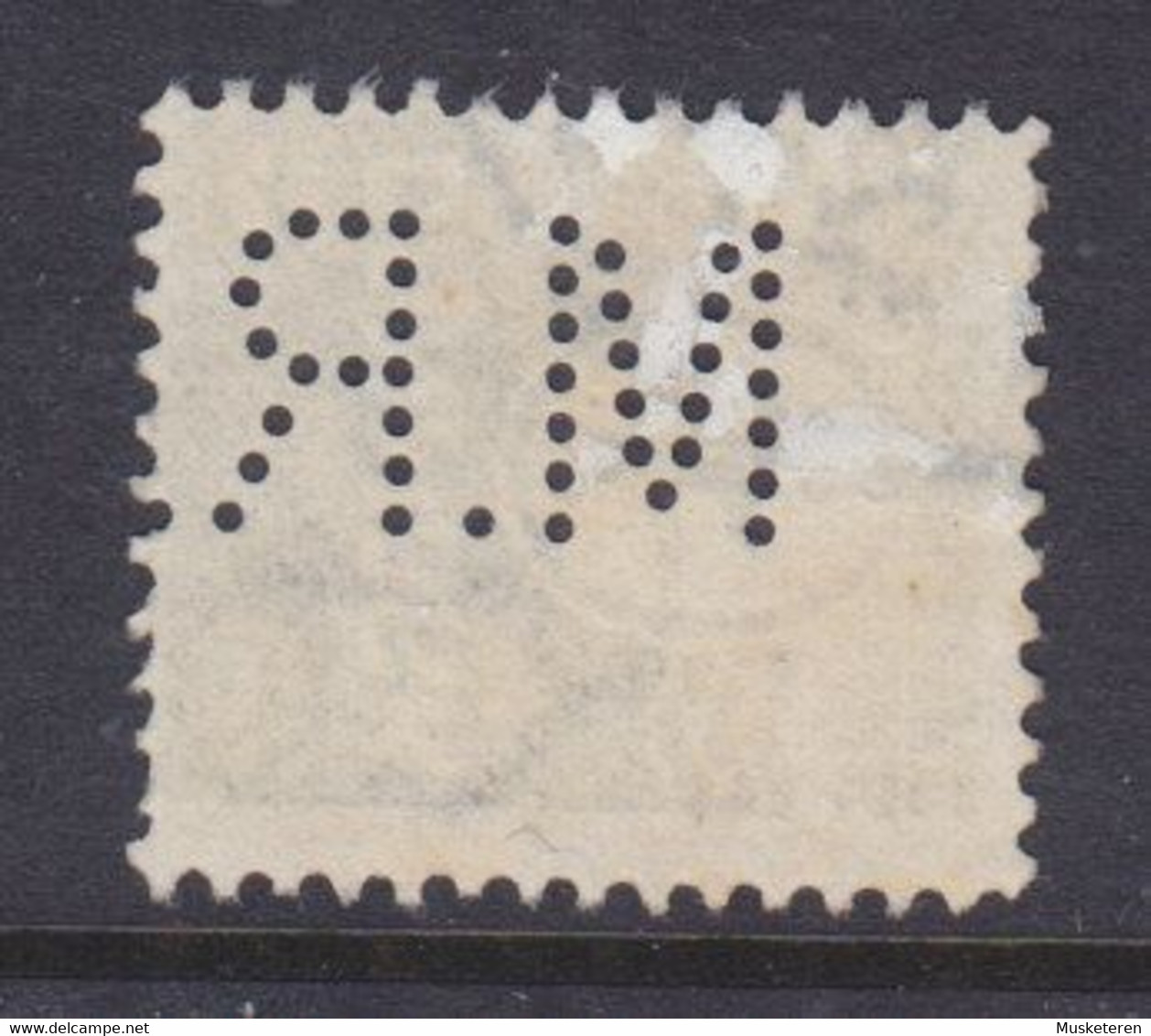 Denmark Perfin Perforé Lochung (M30) 'M.R.' M. Rasmussen & J. D. Beauvais, København Mi. 45 A Wellenlinien Wavery Lines - Variedades Y Curiosidades