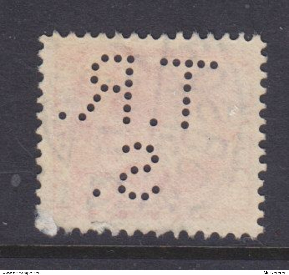 Denmark Perfin Perforé Lochung (T28) 'T.R.S.' T. Rasmussen & Søn, Korsør Mi. 54 King Frederik VIII. Deluxe KORSØR Cancel - Variedades Y Curiosidades