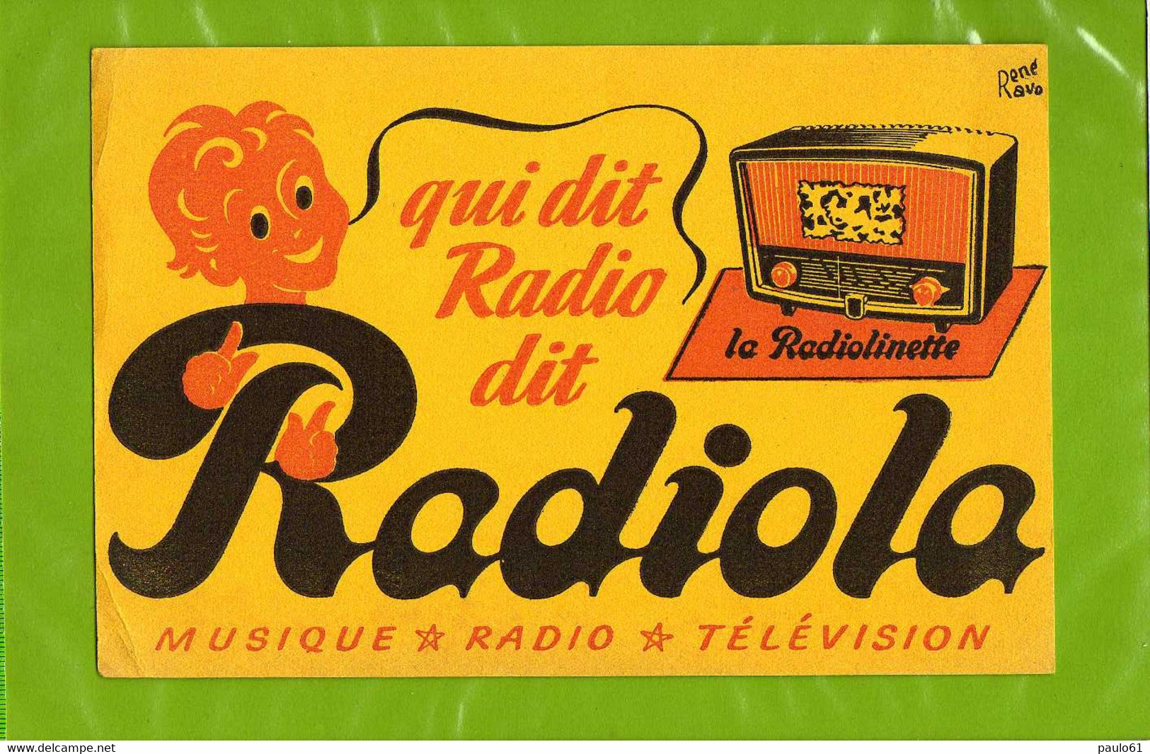 BUVARD : Qui Dit Radio Dit RADIOLA - Electricité & Gaz