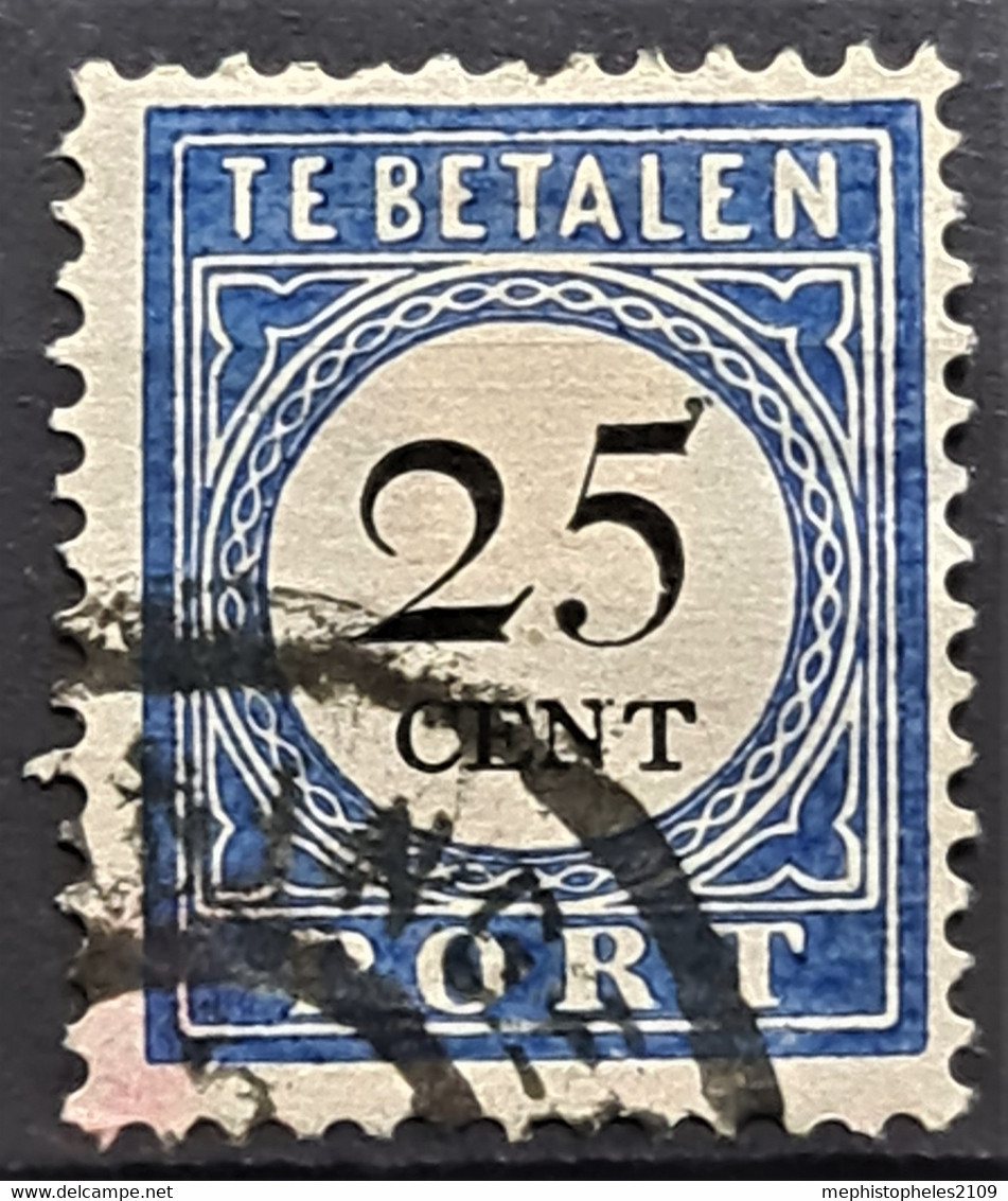 NETHERLANDS 1881 - Canceled - Sc# J11aI - Postage Due 25c - Portomarken