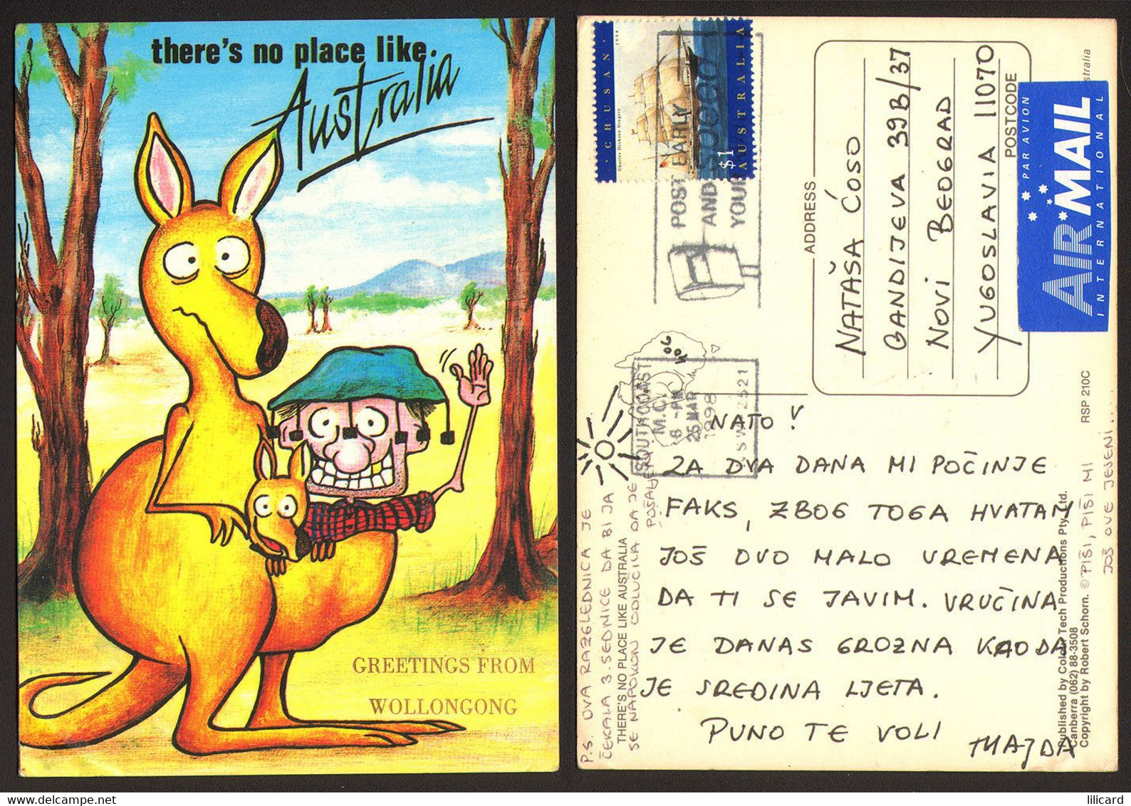 Australia Wollongong Kangaroo  Nice Stamp #19079 - Wollongong