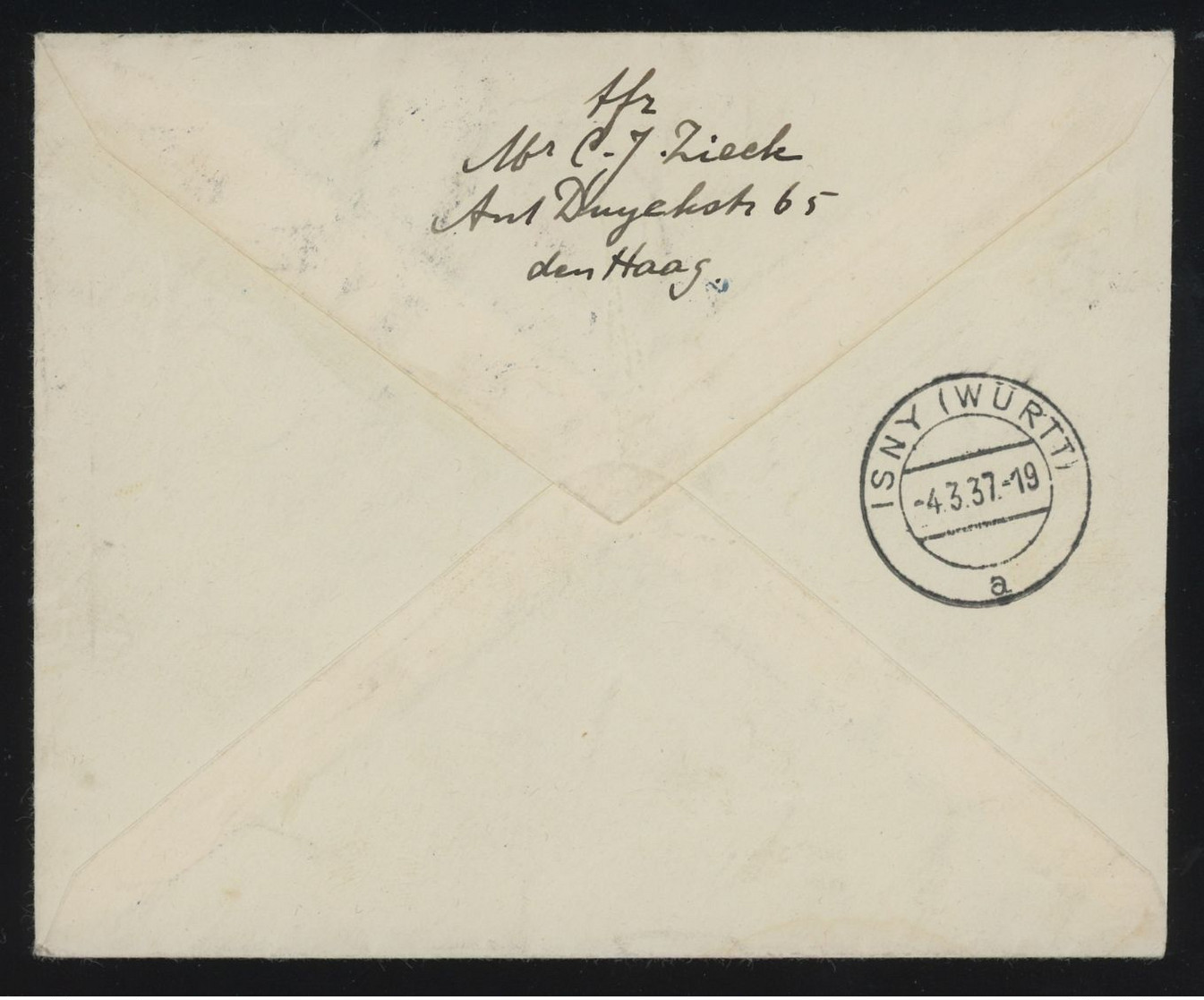 Netherlands 1937 Reg. Cover To Germany Franked With 5c + 7 1/2c + 12 1/2c SYNCOPATED PERFORATIONS, Also 2 1/2c Green - Briefe U. Dokumente