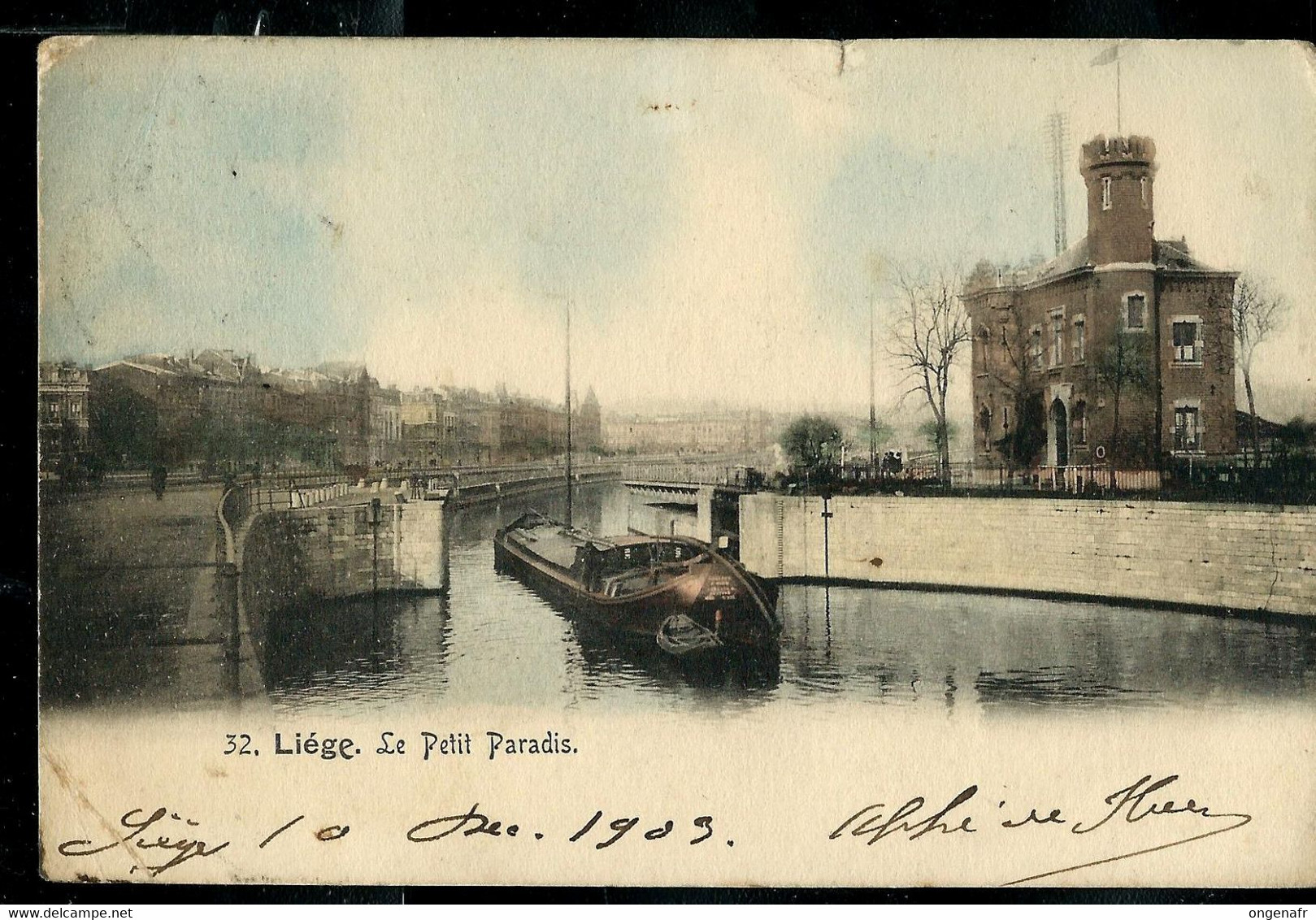 CP (Liege: Le Petit Paradis) Obl . LIEGE (GUILLEMINS) 1907 - Landelijks Post