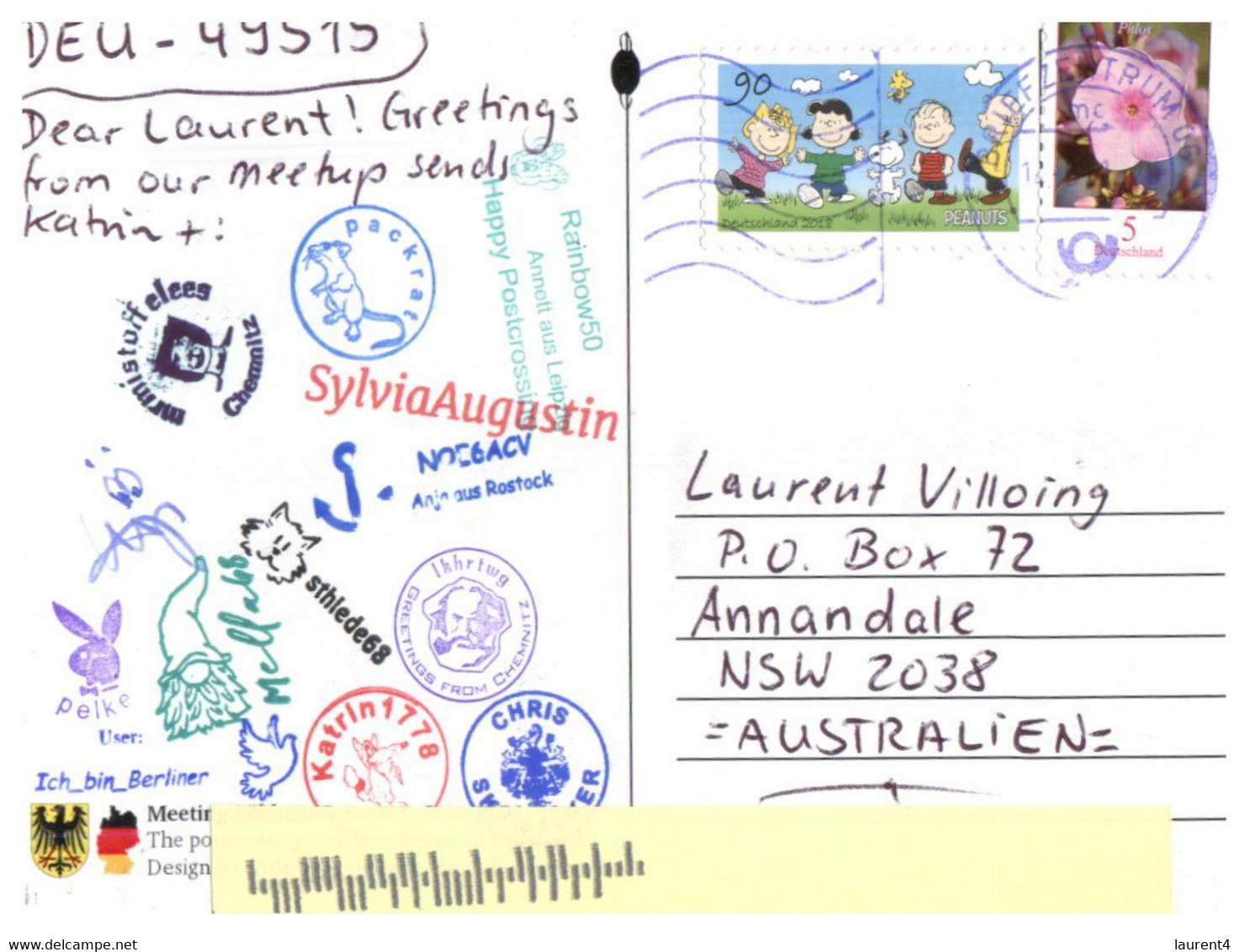 (YY 16) Germany Posted To Australia / Postcrossing (Lübben) - Lübben (Spreewald)