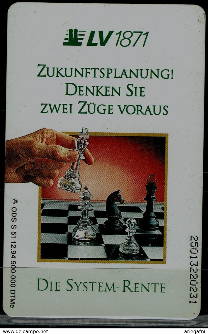 GERMANY  1994 PHONECARD CHESS USED VF!! - Juegos