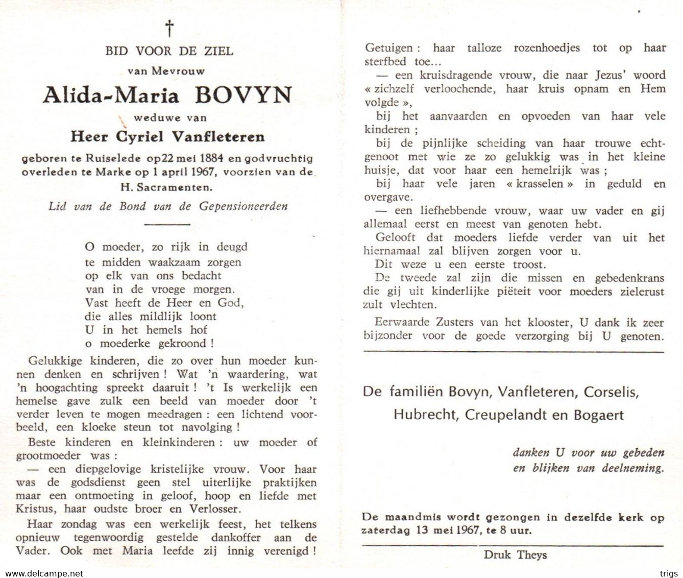 Alida Maria Bovyn (1884-1967) - Santini