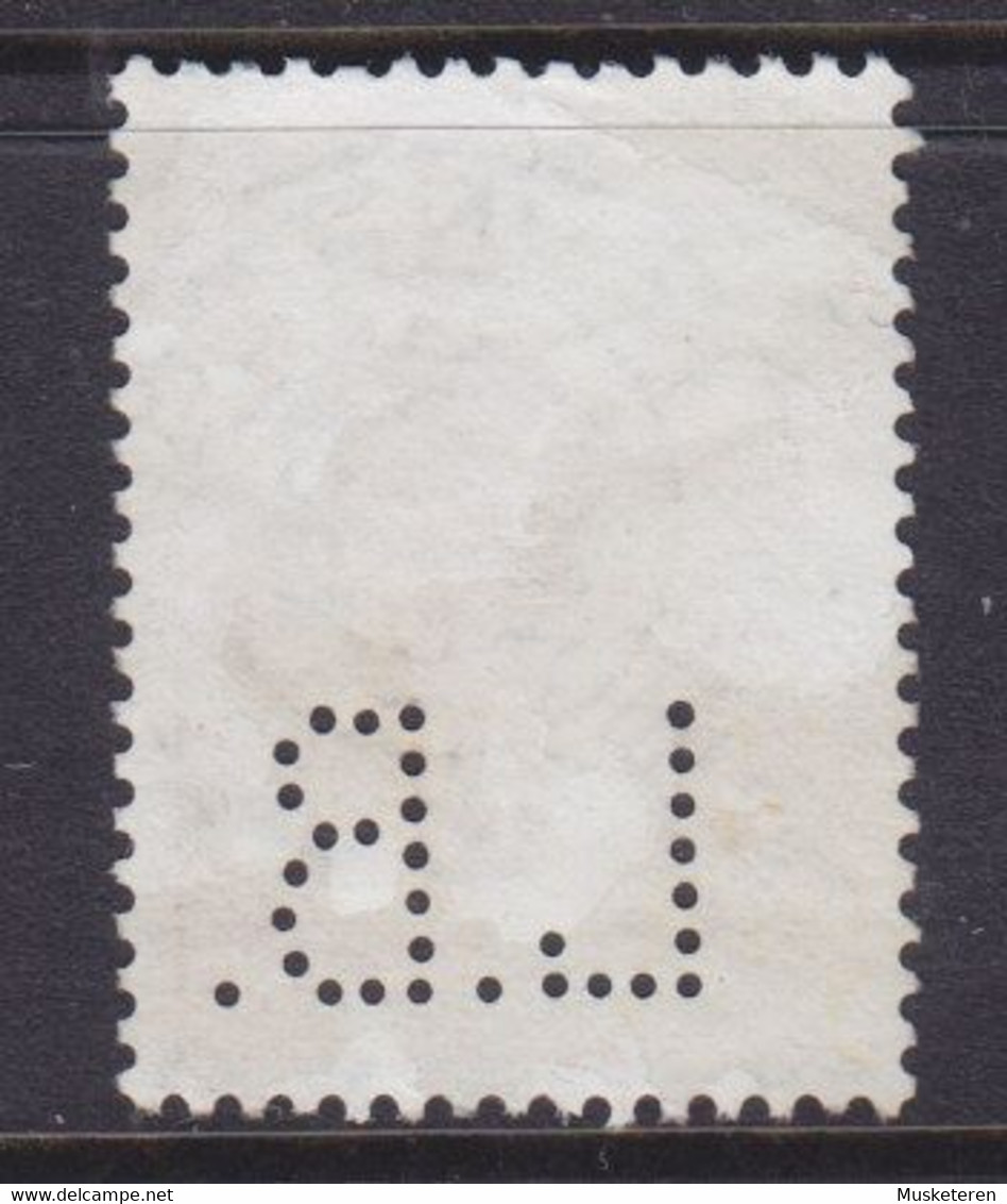 Denmark Perfin Perforé Lochung  (L11c) 'L.B.' Landmandsbanken., København Koldinghus (Cz. Slania) Stamp (2 Scans) - Plaatfouten En Curiosa