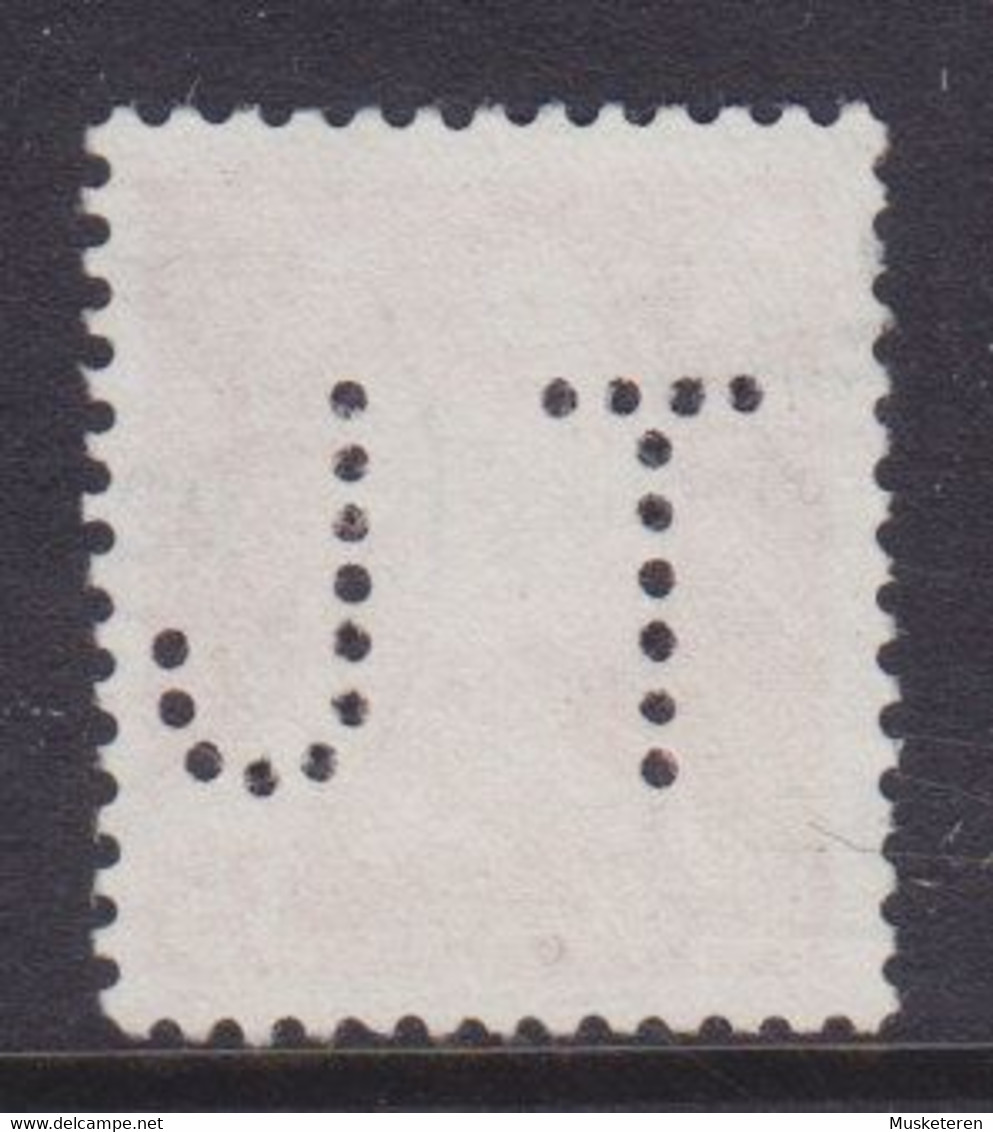 Denmark Perfin Perforé Lochung  (J38) 'JT' Julius Tafdrup, København King Frederik IX. Stamp (2 Scans) - Plaatfouten En Curiosa