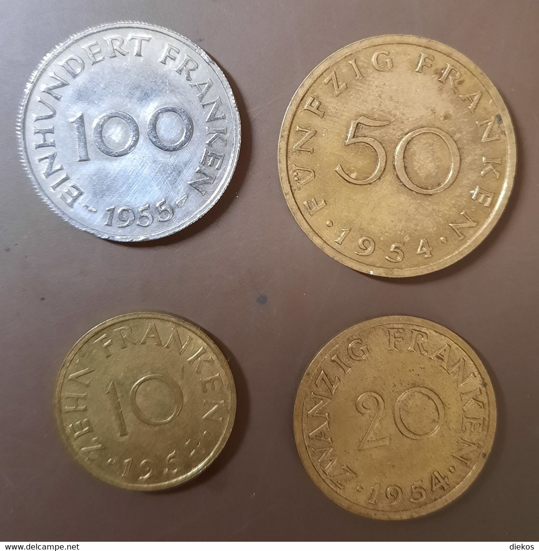 Saarland 10, 20, 50 Und 100Franken 1957 /1955   #mü196 - Collections