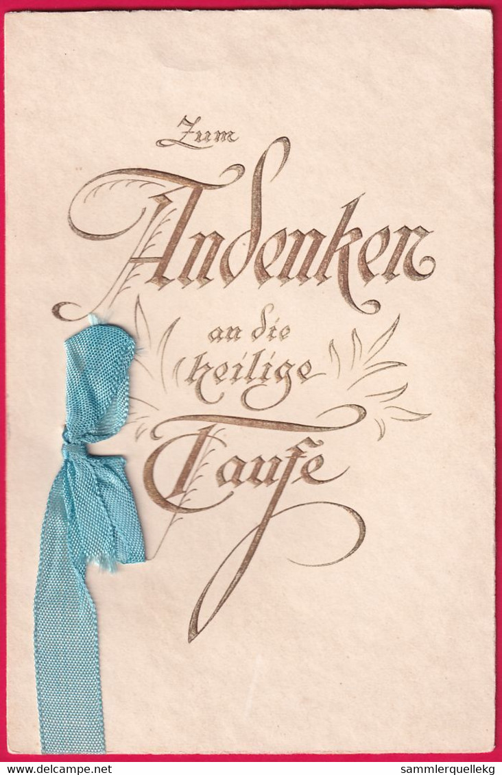 Prägekarte Aufklappbare Von 1929, Zum Andenken An Die Heilige Taufe - Sonstige & Ohne Zuordnung