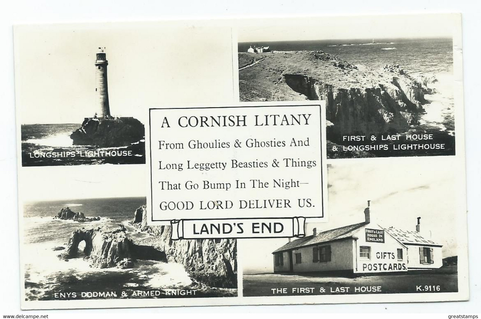 Cornwall  Postcard Land's End Multiview Rp Unused - Land's End