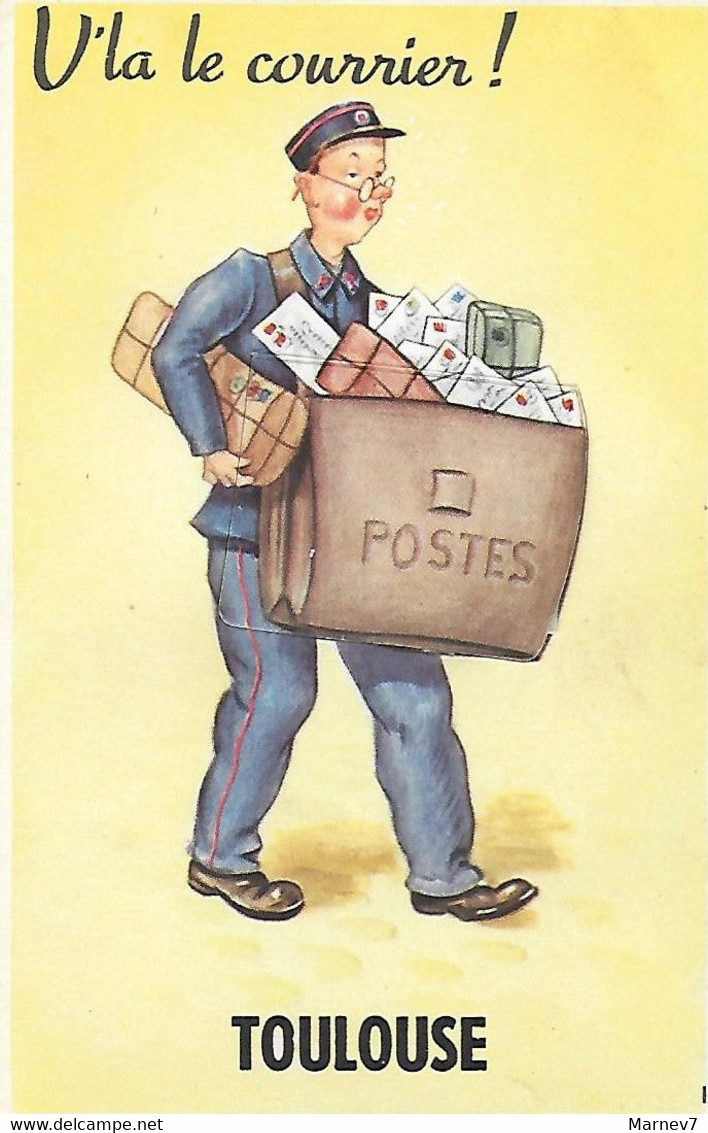 Poste Postes Facteur - Carte à Système - V'la Le Courrier - TOULOUSE - - Post & Briefboten