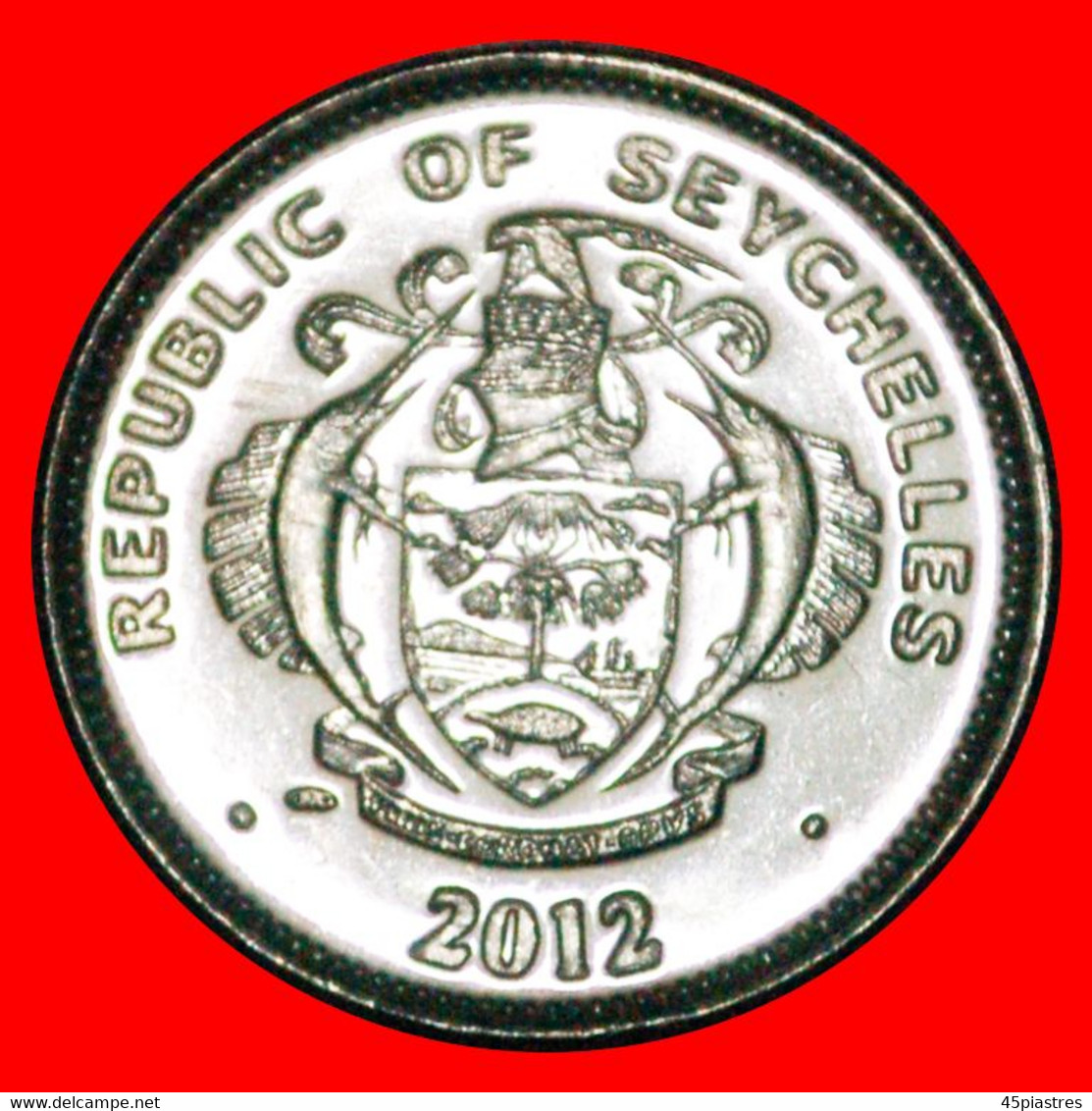 * SOUTH AFRICA (1993-2012): SEYCHELLES ★ 25 CENTS 2012 MINT LUSTRE! LOW START ★ NO RESERVE! - Seychelles