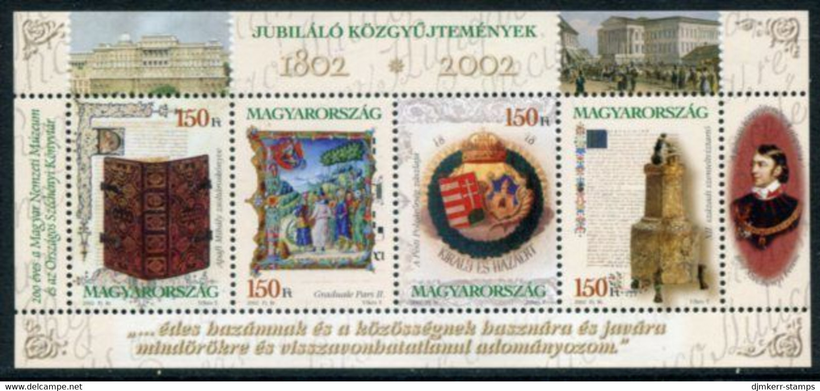 HUNGARY 2002 National Museum Block MNH / **.  Michel Block 271 - Nuevos