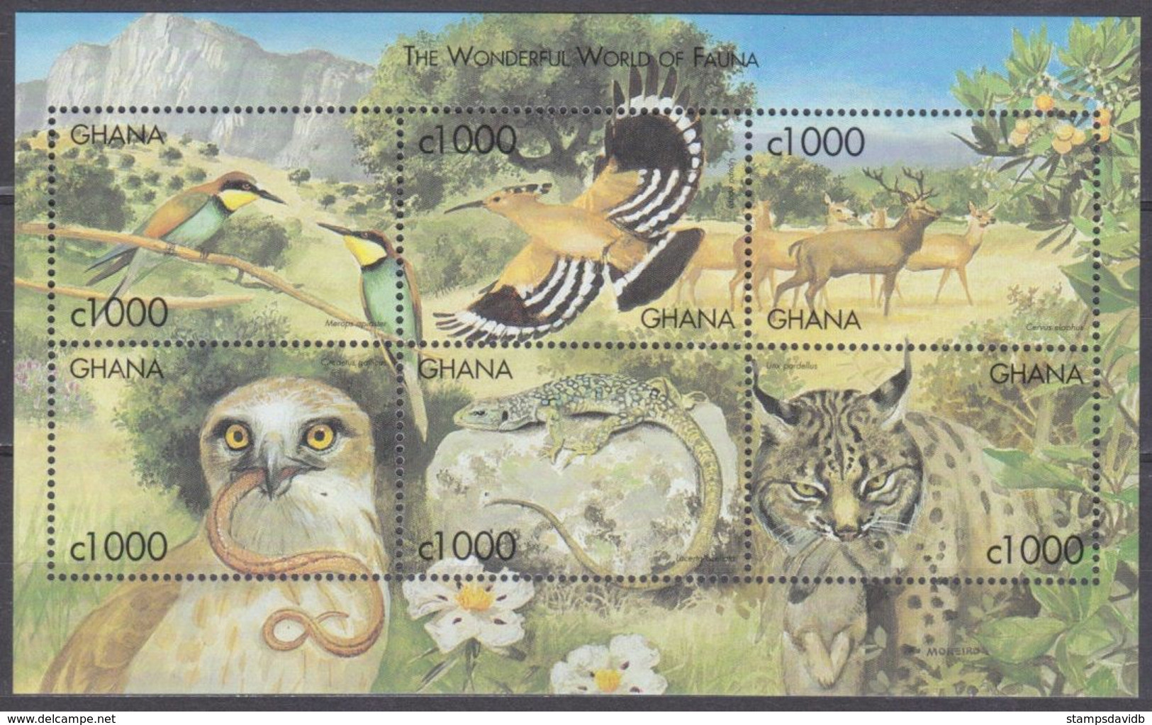 1999	Ghana	2937-2942KL	Fauna	7,50 € - Other & Unclassified