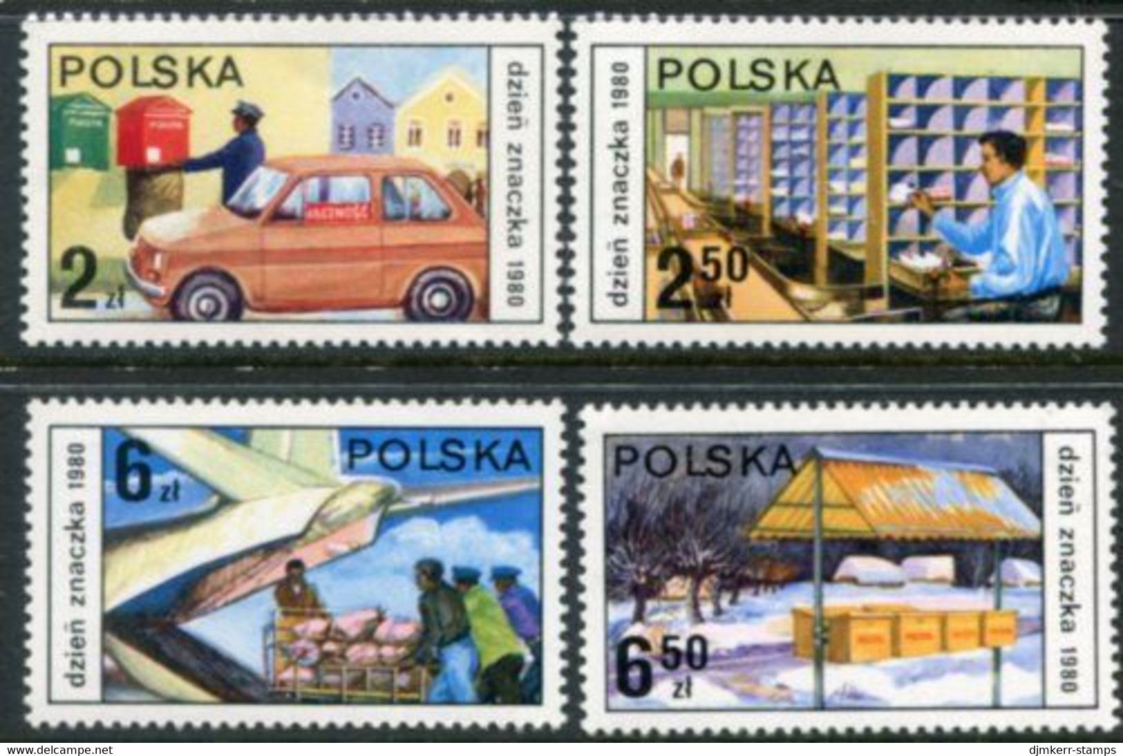 POLAND 1980 Stamp Day MNH / **.  Michel 2715-18 - Ongebruikt