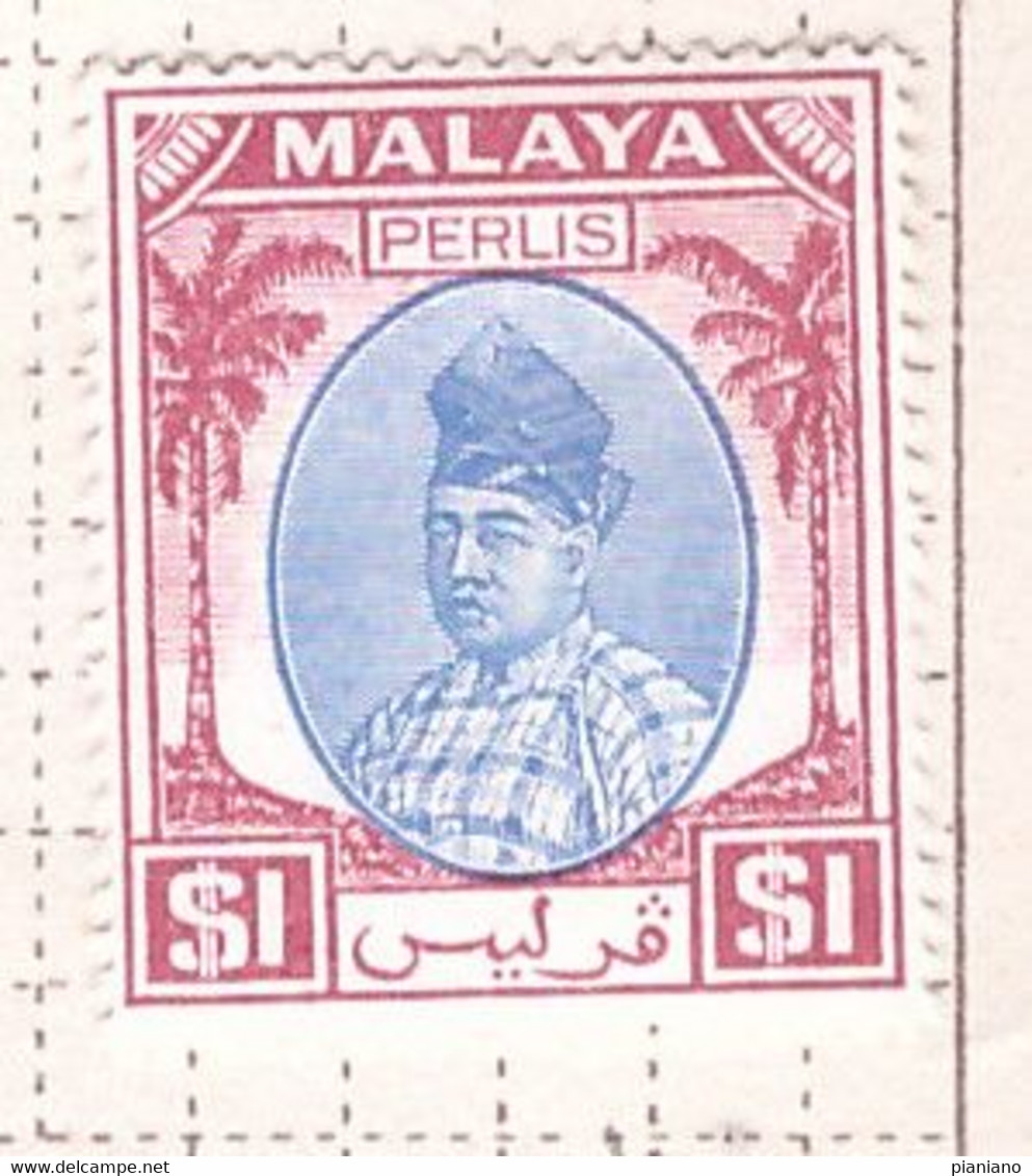 PIA - MALESIA - PERLIS -  - PROTETTORATO  BRITANNICO -1951-55 - Rajak Syed Putra  -   (Yv  24 ) - Perlis