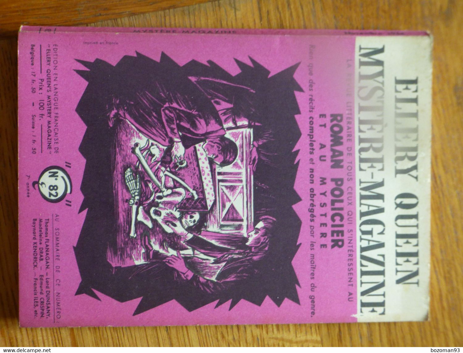ELLERY QUEEN MYSTERE MAGAZINE N° 82  THOMAS FLANAGAN  - FRANCIS ILES - MADELEINE DRAB - Opta - Ellery Queen Magazine