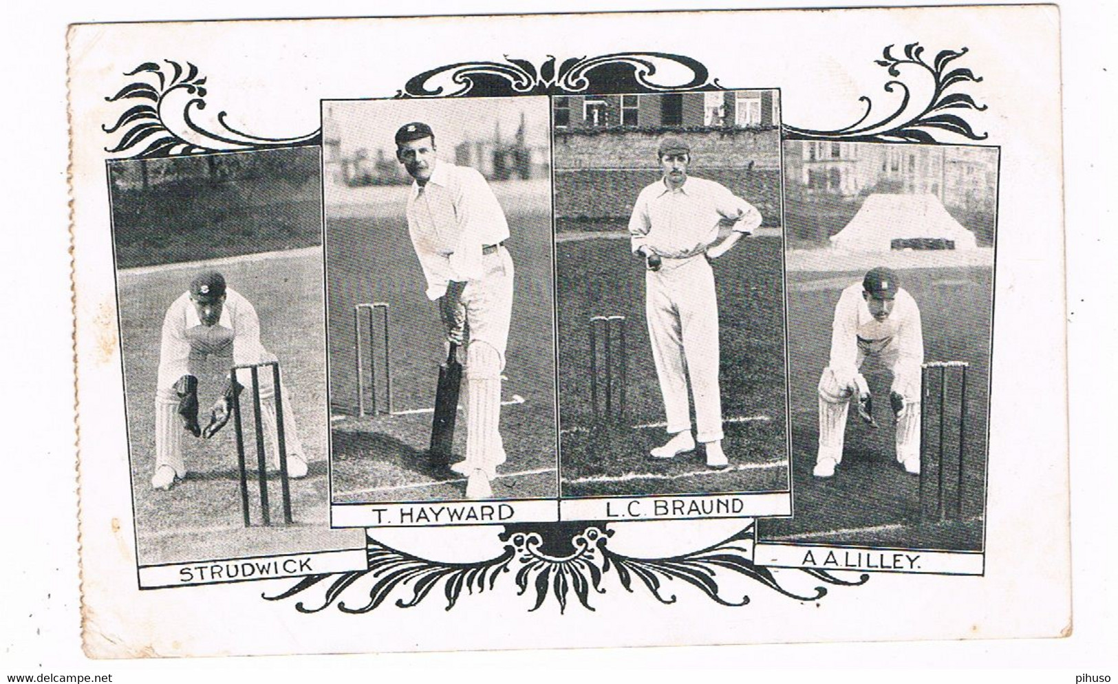 SPORT-105   CRICKET : Strudwick / Hayward / Braund / Lilley 1904 - Cricket