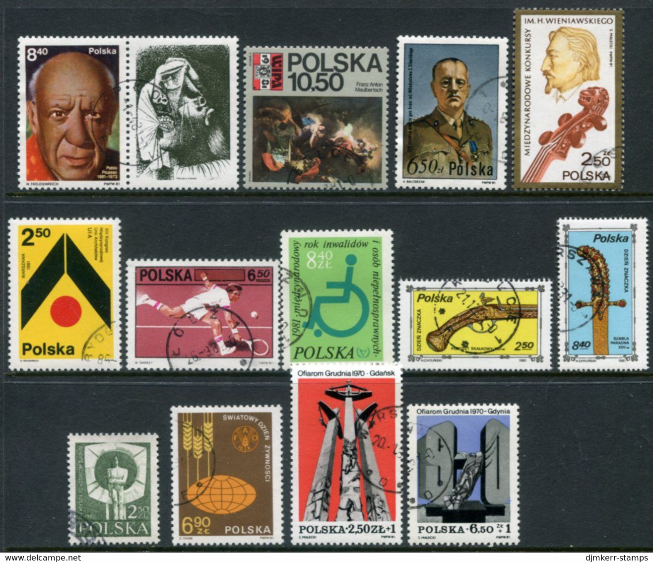 POLAND 1981 Eleven Commemorative Issues Used. - Used Stamps