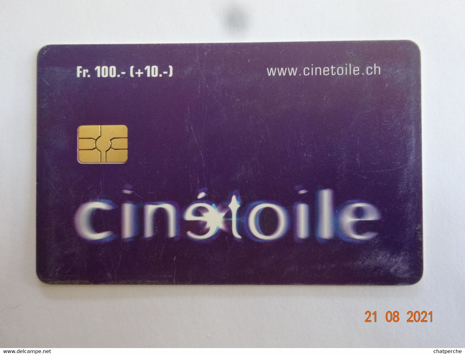 CINECARTE SUISSE  CH CARTE A PUCE CARD CHIP CARTE CINÉMA CINE TOILE - Kinokarten