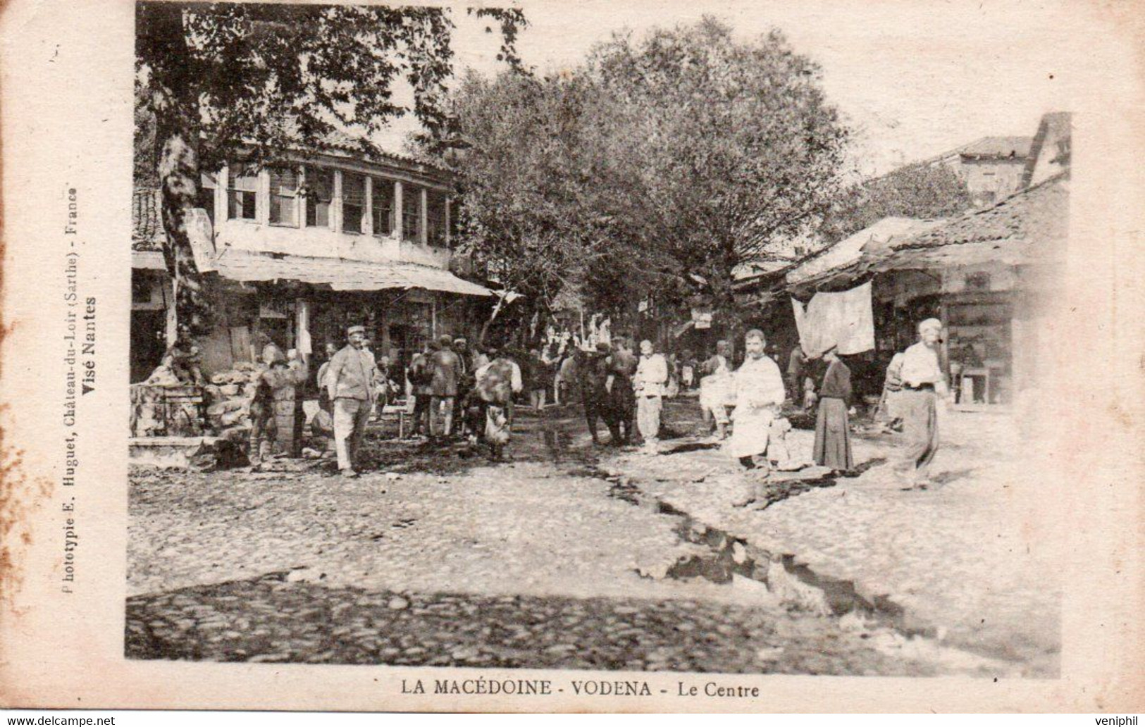 MACEDOINE- VODENA - LE CENTRE -PETITE ANIMATION- 1916-20 - Noord-Macedonië