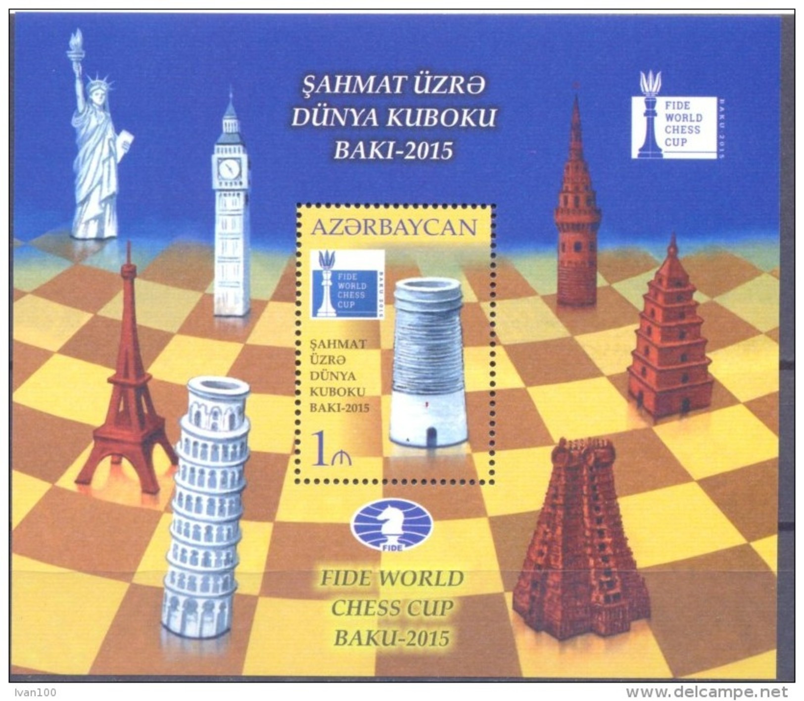 2015. Azerbaijan, FIDE World Chess Cup Baku 2015, S/s,  Mint/** - Azerbaijan