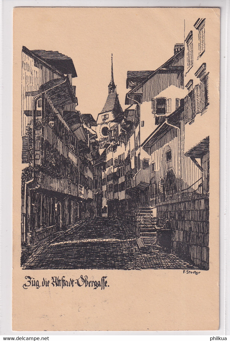 Zug - Die Altstadt Obergasse (F. Stocker) - Zoug