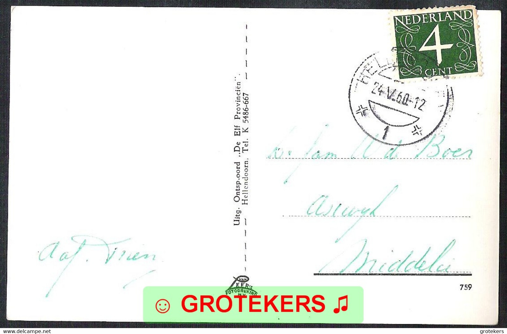 HELLENDOORN Sprookjestuin De Elf Provinciën  1960    De Zeven Geitjes - Hellendoorn