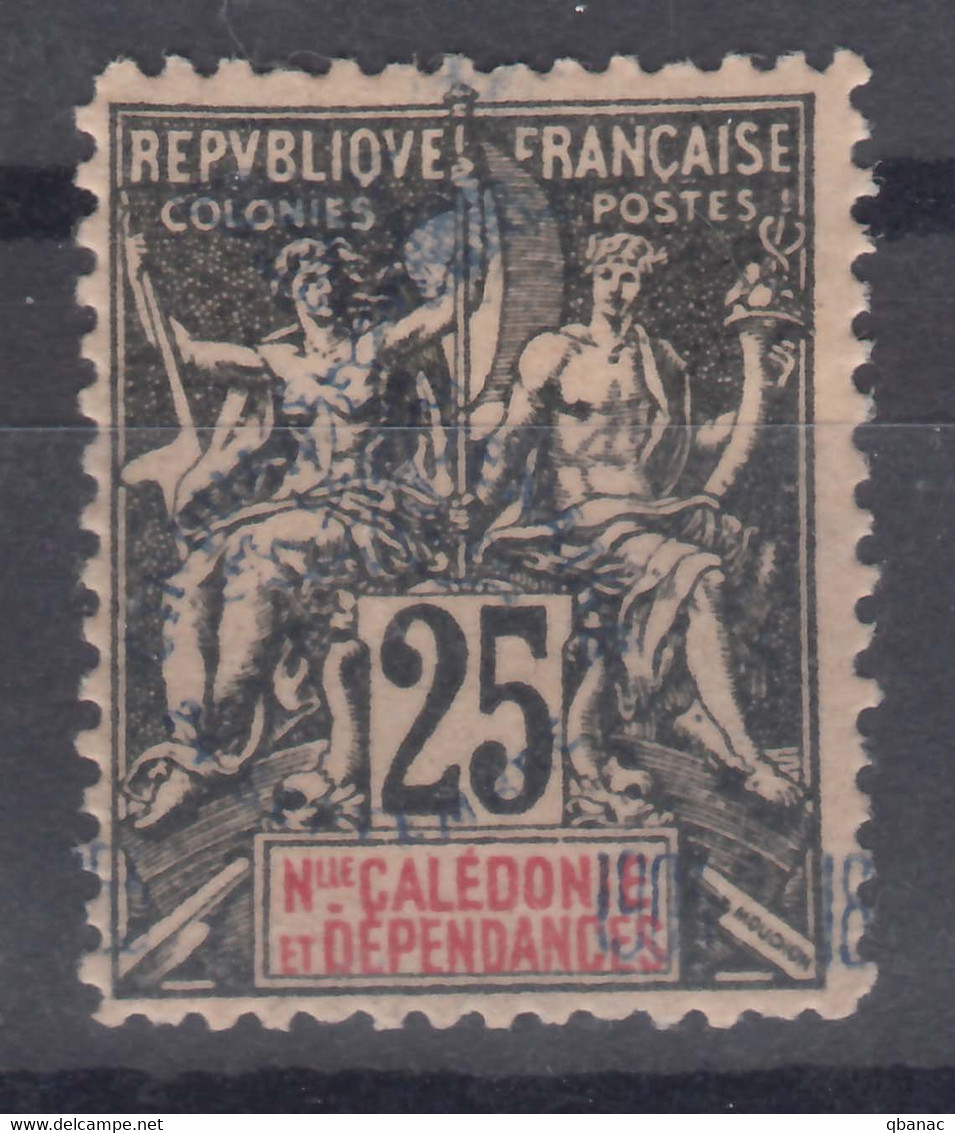 New Caledonia Nouvelle Caledonie 1903 Yvert#75 Mint Hinged, Moved Overprint - Neufs