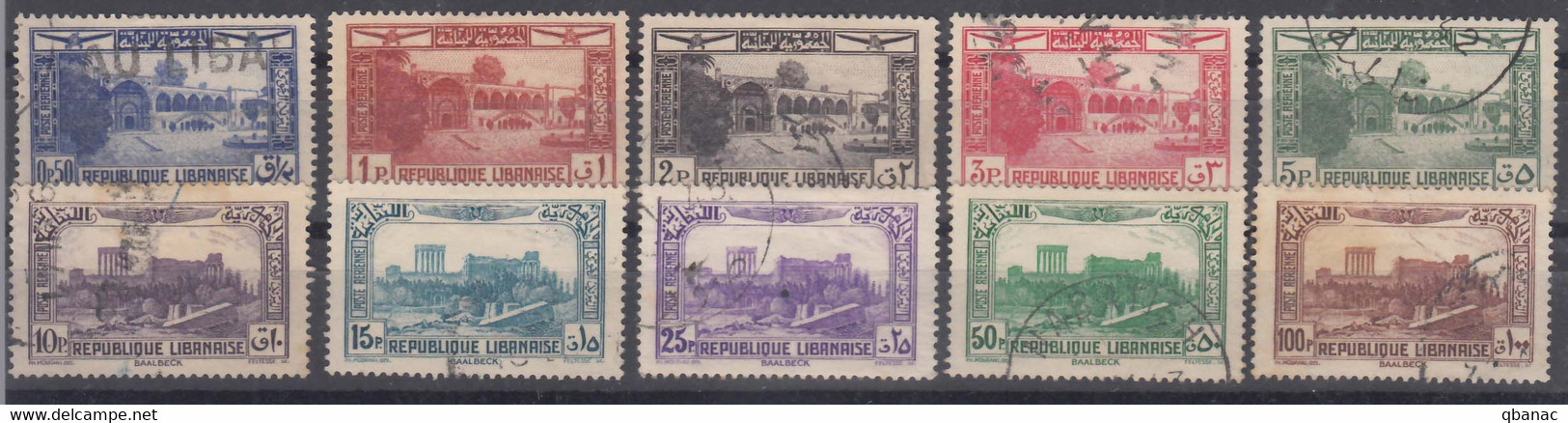 Great Lebanon 1937 PA Yvert#65-74 Used - Usados