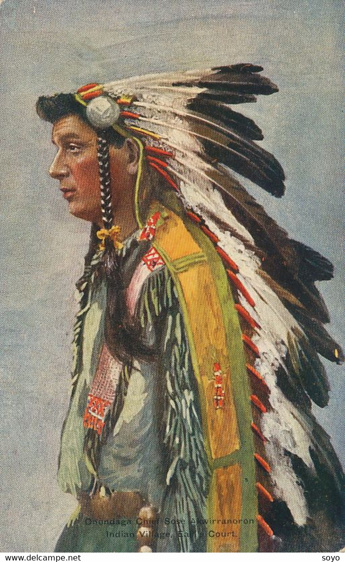 Indien Amerique Du Nord Hand Colored Chief Onondaga Indian Chief - Amérique