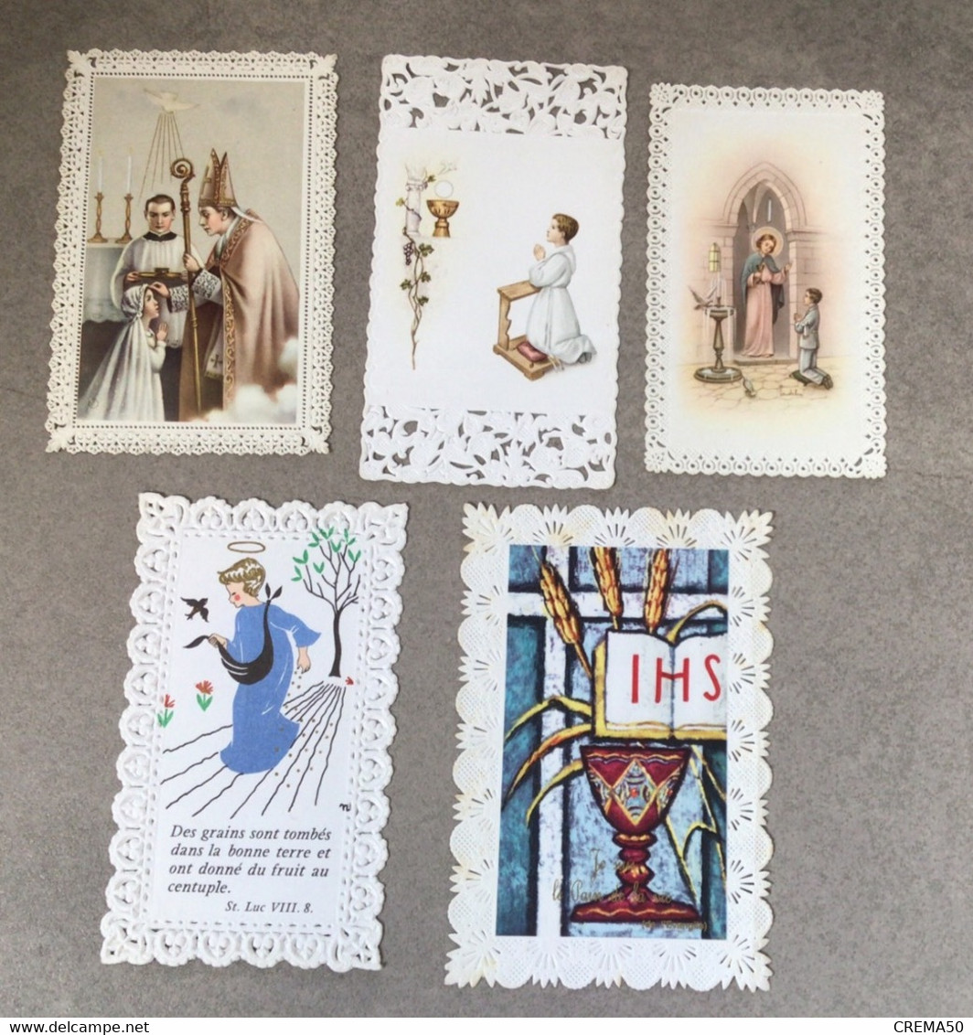 Lot De 5 Canivets Religieux De Communion - - Devotion Images