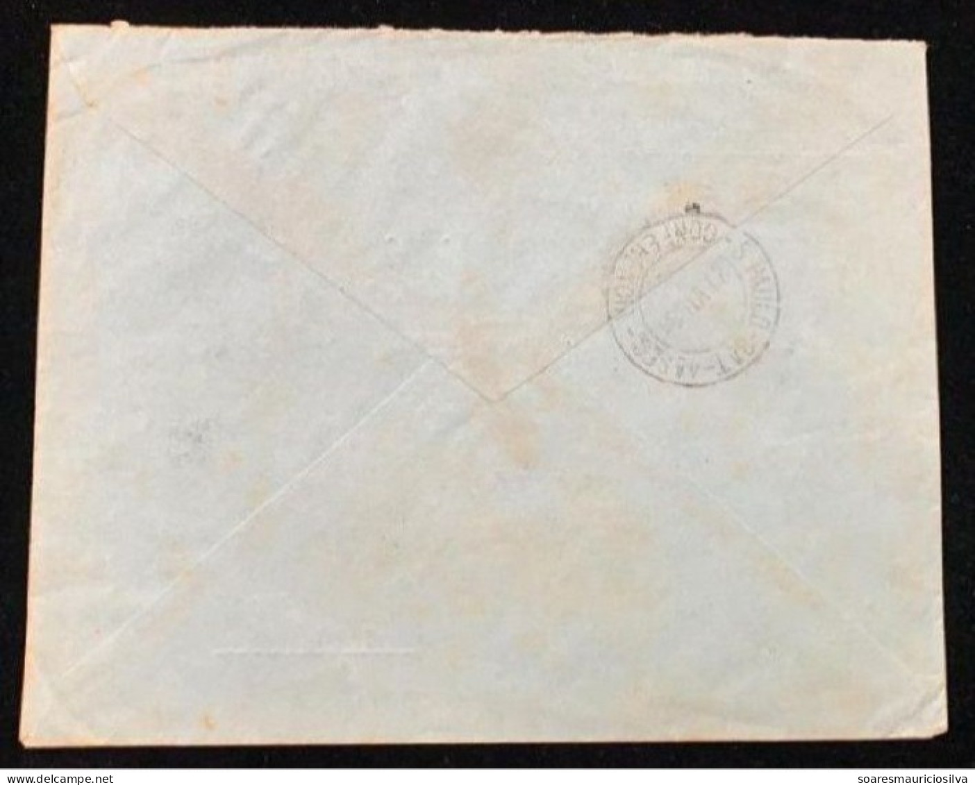 Brazil 1931 A. Noronha Rain Cover From Porto Alegre To São Paulo Stamp 200 Réis + Airmail 1$ Cancel Syndicate Condor - Aéreo (empresas Privadas)