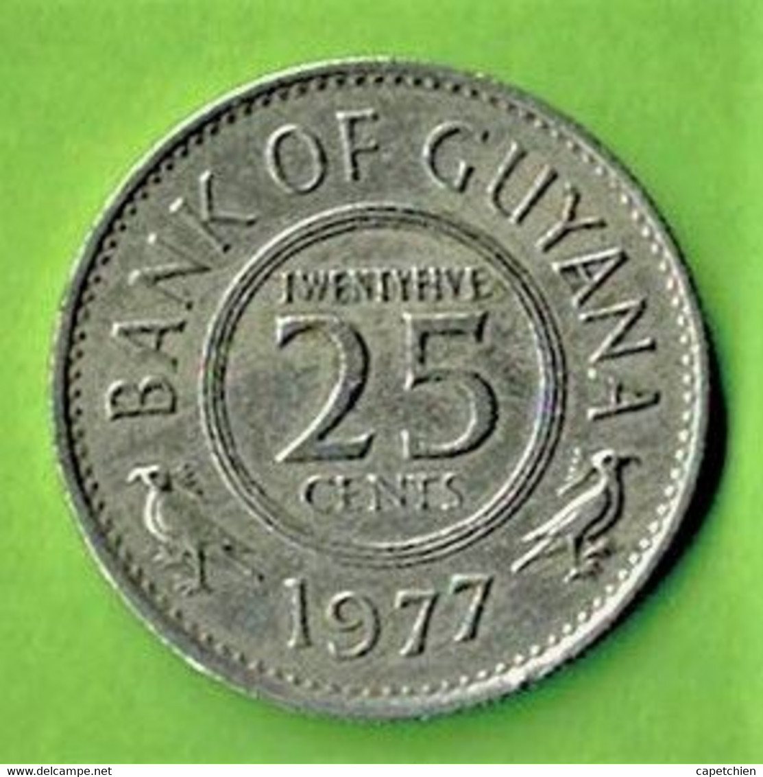BANK OF GUYANA / 25 CENTS / 1977 - Guyana