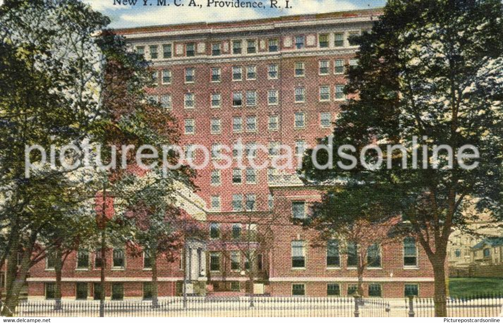 NEW Y.M.C.A. PROVIDENCE RHODE ISLAND OLD COLOUR POSTCARD USA AMERICA - Providence