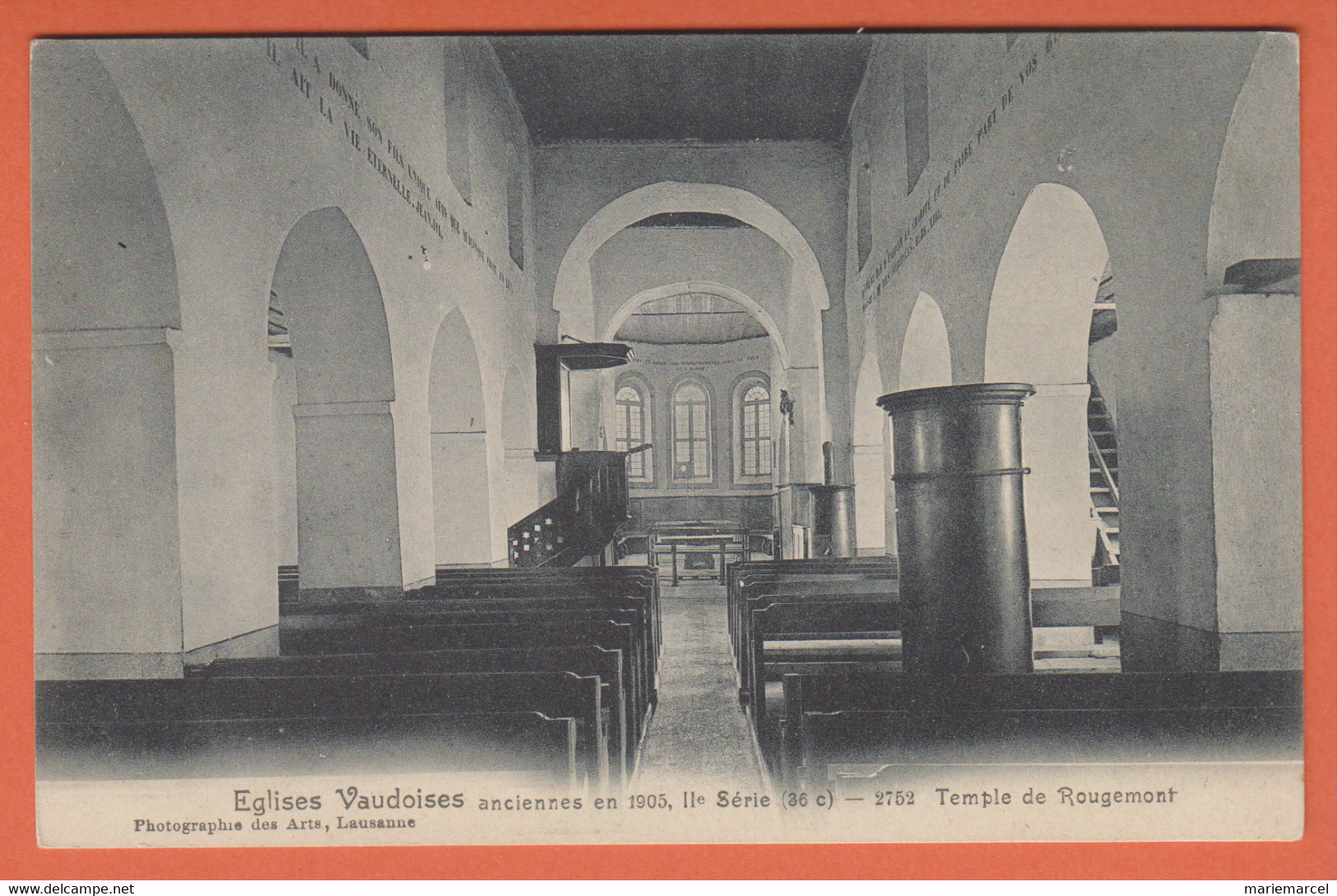 SUISSE - TEMPLE DE ROUGEMONT - ÉGLISES VAUDOISES ANCIENNES EN 1905 - 11e Série (36c) - Rougemont