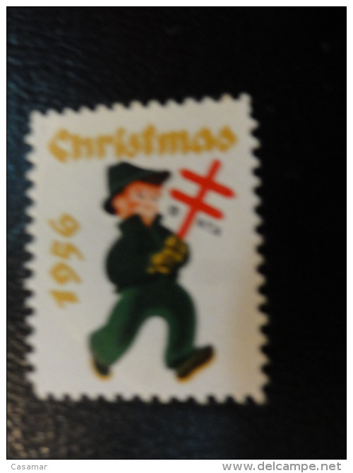 1956 Vignette Christmas Seals Seal Poster Stamp USA - Sin Clasificación