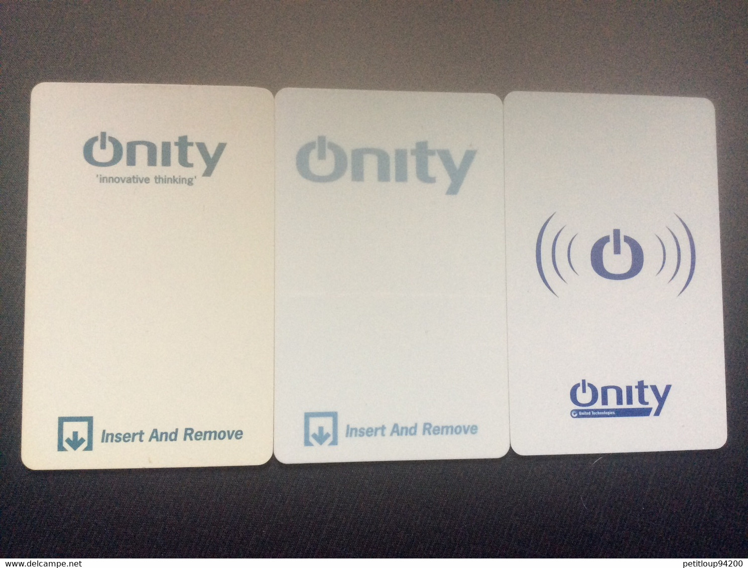 3 CLES D'HOTEL Onity - Hotel Key Cards