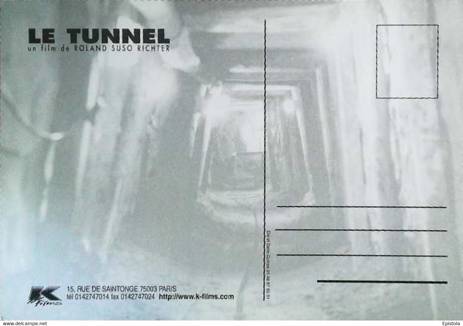 ►    Carte Affiche Le Tunnel   Un Film De Roland Suso Richter - Affiches Sur Carte