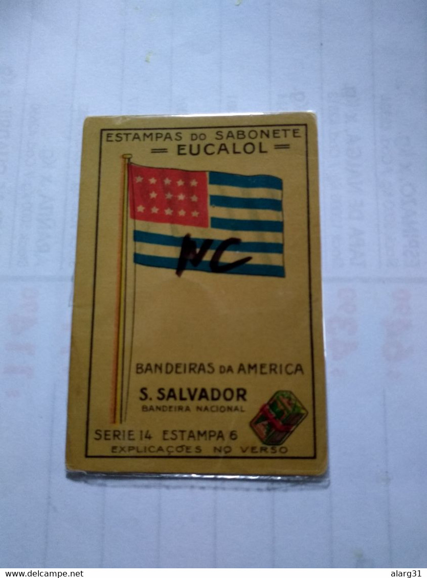 El Salvador1940.cromos.no Postcards.the Flag .eucalol Soap Chromes..better Condition Different Back - El Salvador