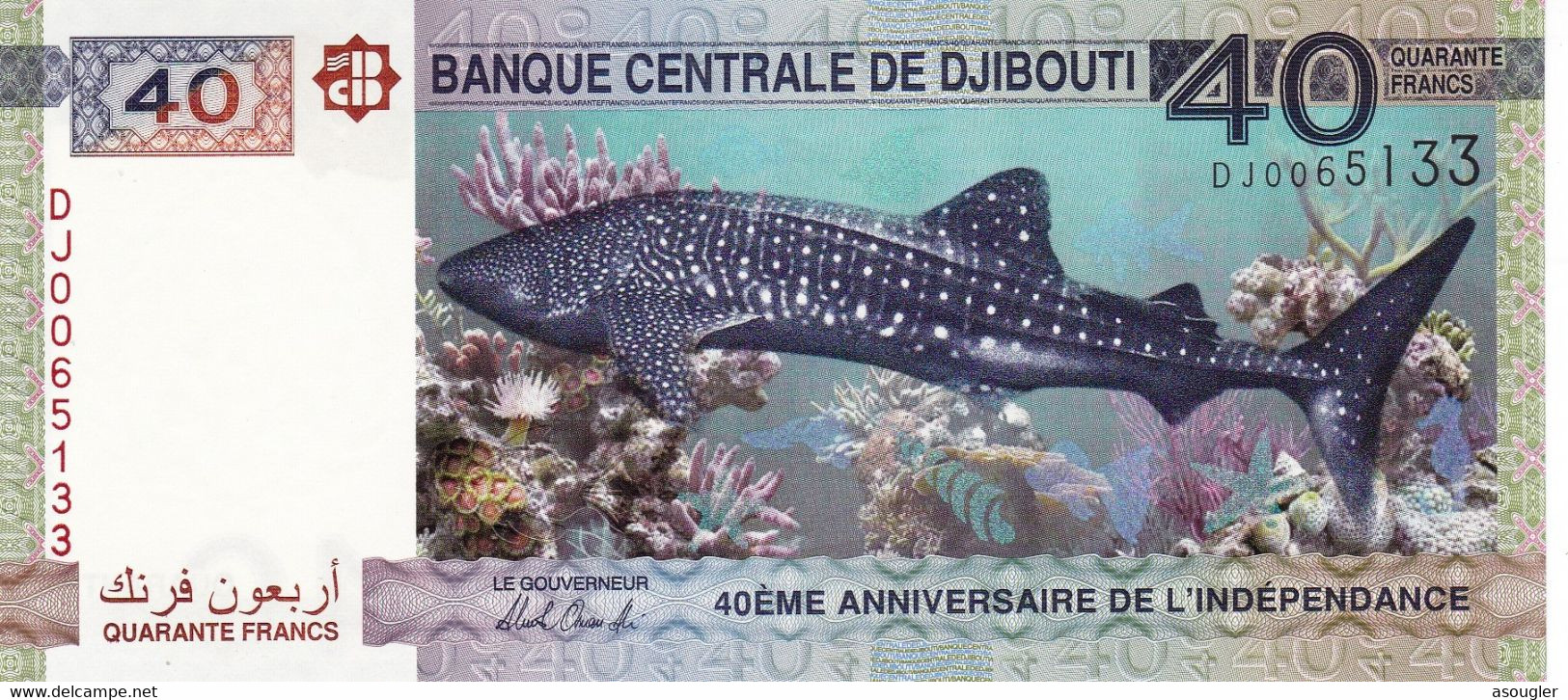 Djibouti 40 Francs 2017 UNC P-46 Commemorative Issue 40th Anniversary Of Independence. Free S/H Via Regular Air Mail. - Dschibuti